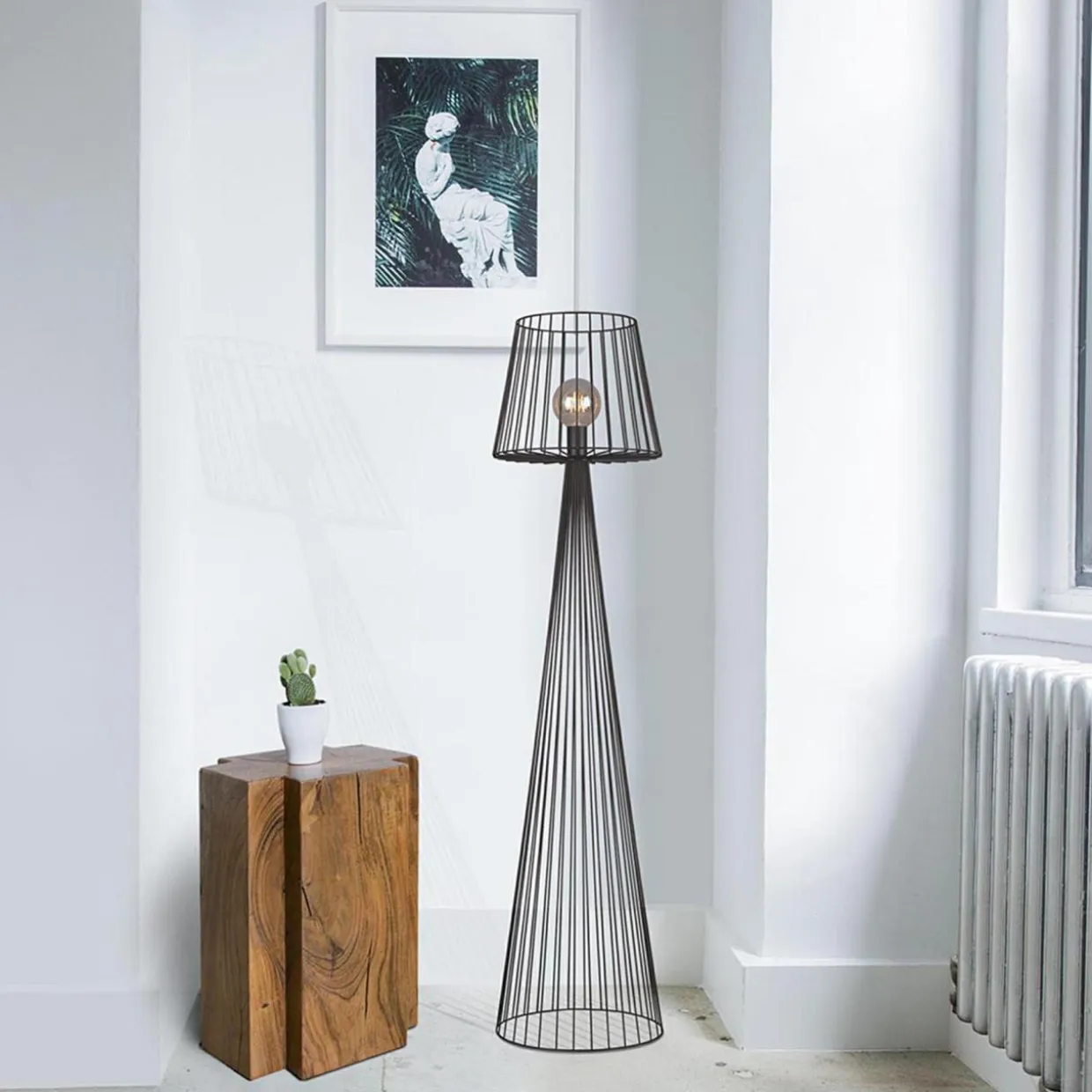 Lampa podłogowa czarna SOUL BLACK