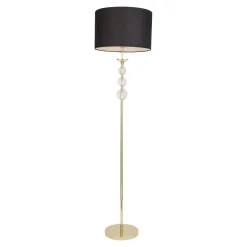 Lampa podłogowa czarno-złota REA II