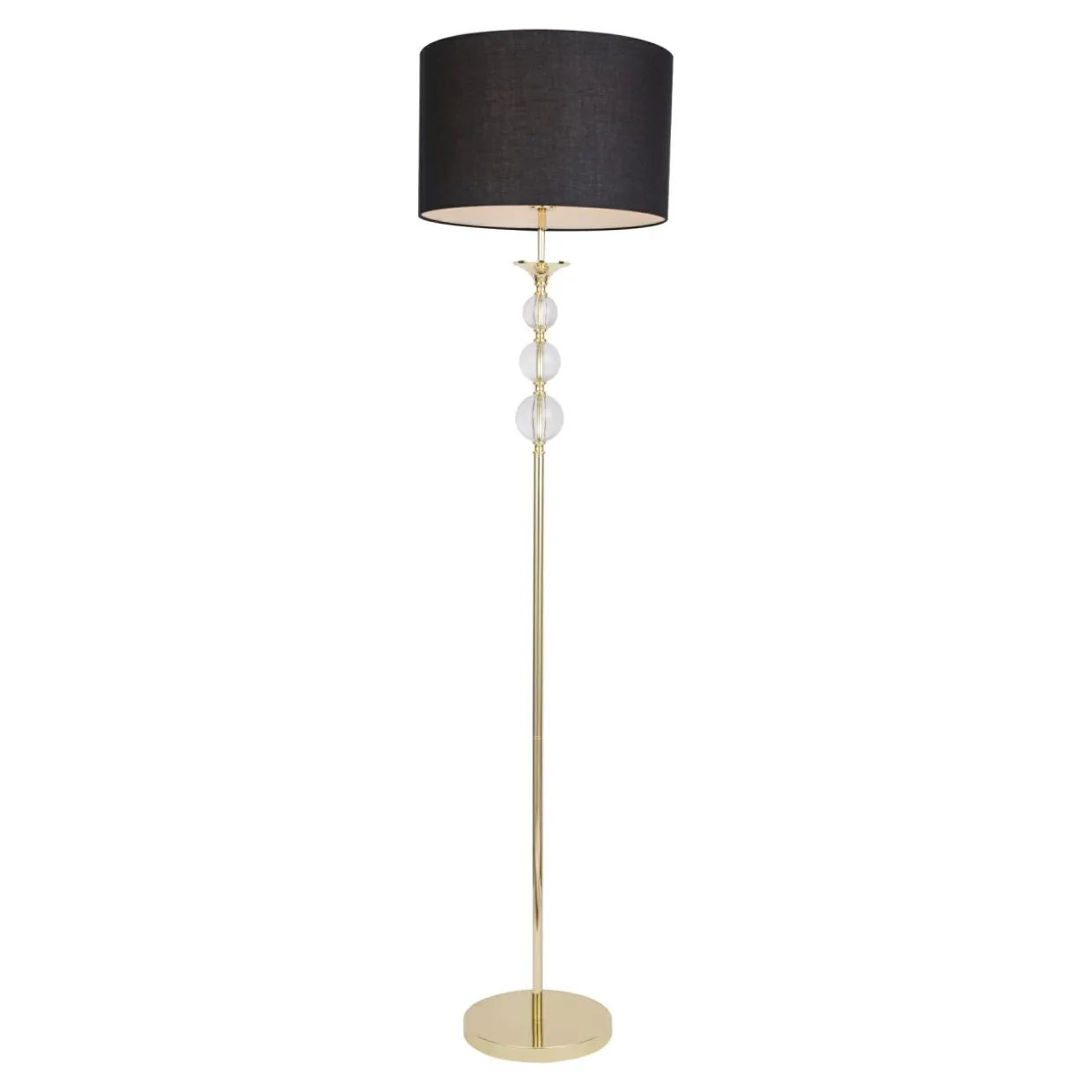 Lampa podłogowa czarno-złota REA II