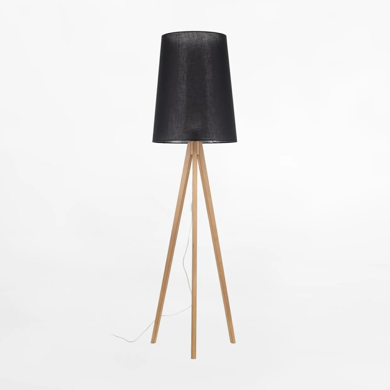 Lampa podłogowa czarny abażur WALZ