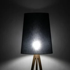 Lampa podłogowa czarny abażur WALZ