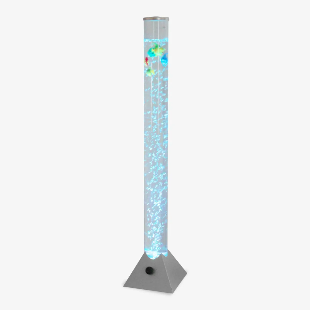 Lampa podłogowa dekoracyjna LED RGB USB srebrna AQUA 90 cm