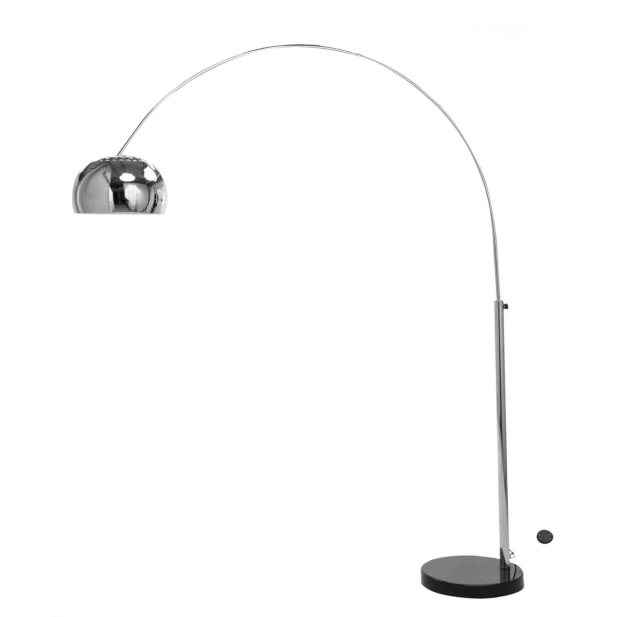 Lampa podłogowa do salonu łukowa chrom SOHO