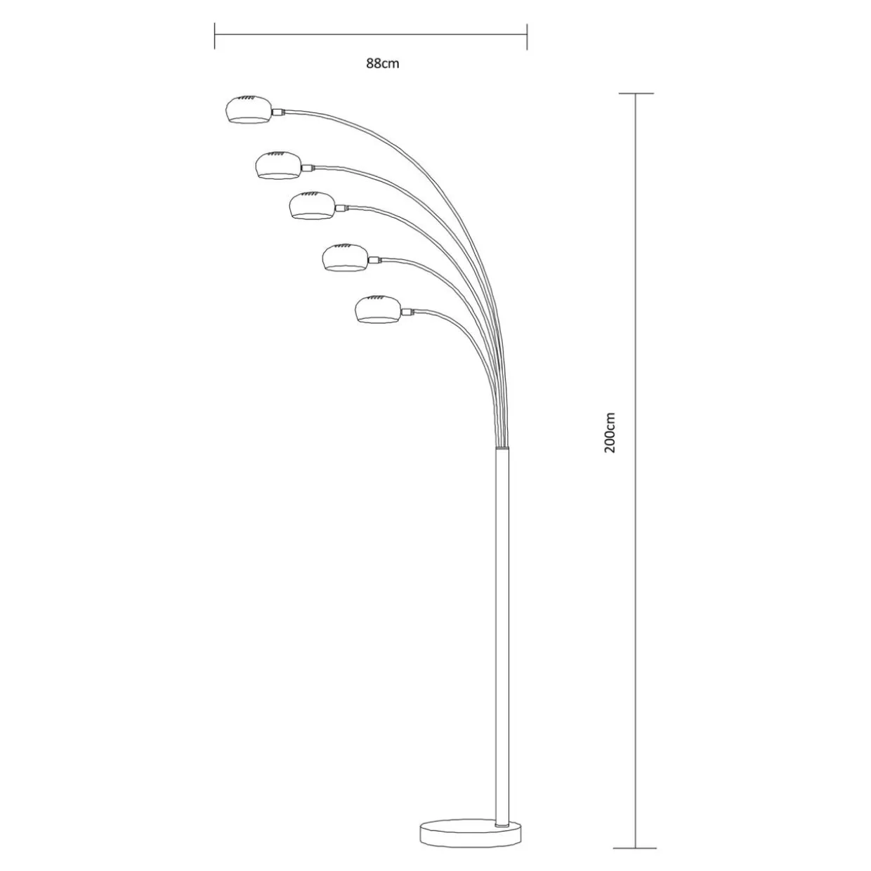 Lampa podłogowa glamour złota ZODIAC 5