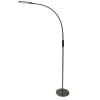 Lampa podłogowa LED czarna ze sterowaniem manualnym i na pilota