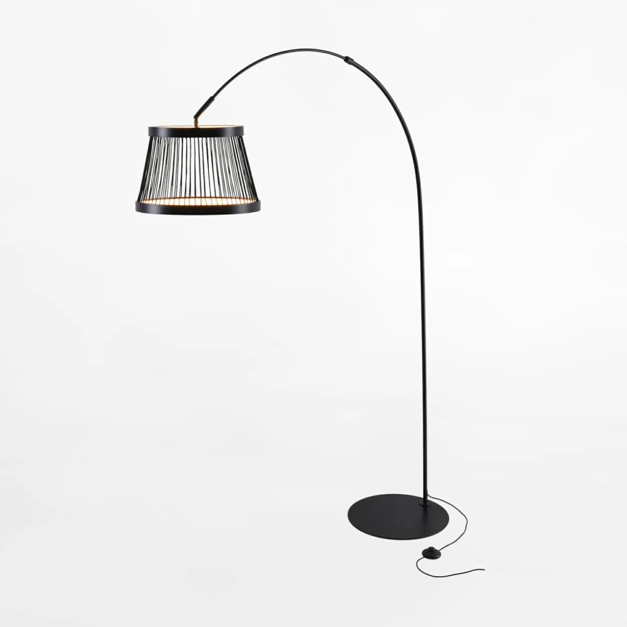 Lampa podłogowa LED czarna BALU z pilotem