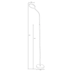 Lampa podłogowa LED nowoczesna biała