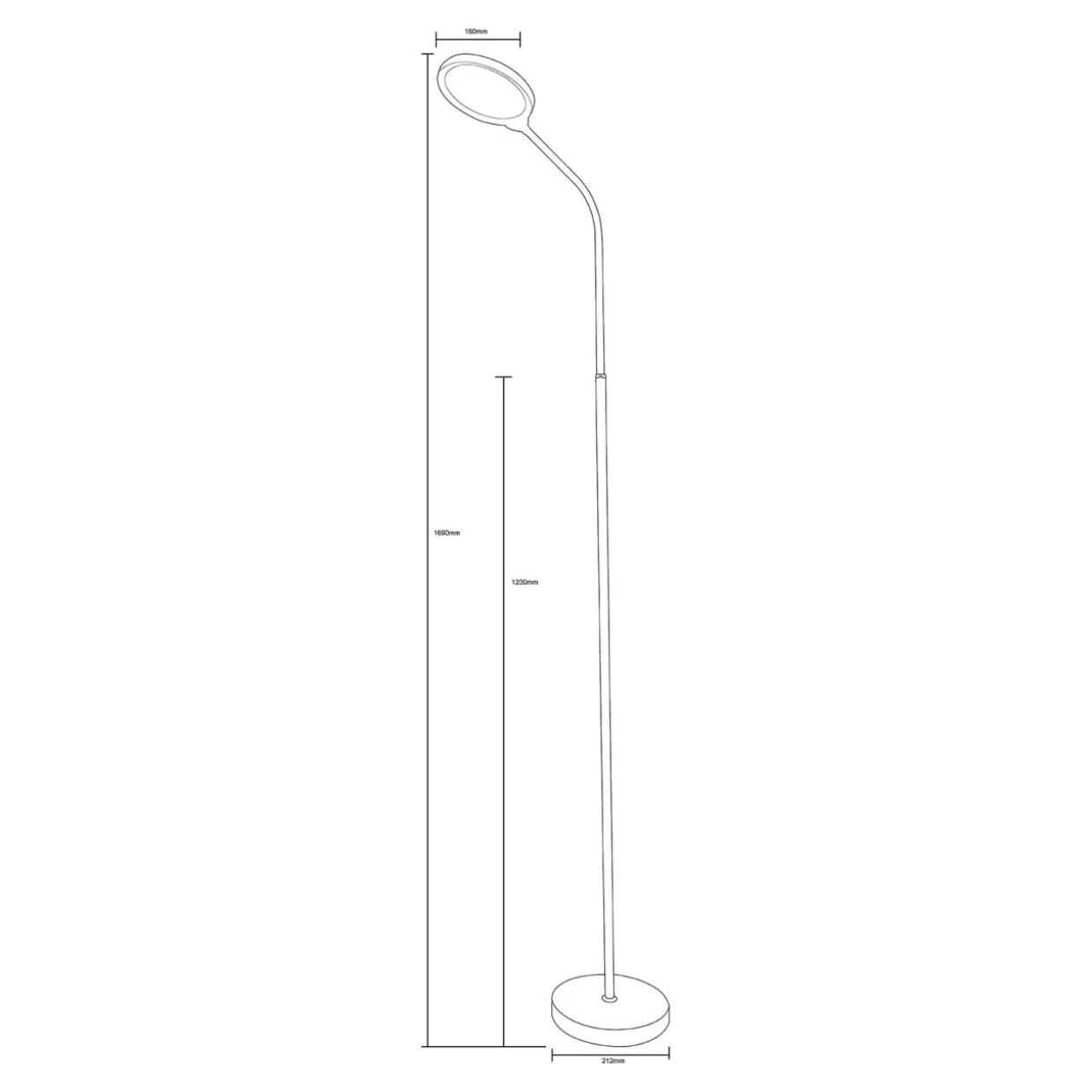 Lampa podłogowa LED nowoczesna biała