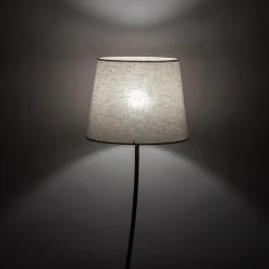 Lampa podłogowa lniany abażur NICOLA BROWN