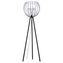 Lampa podłogowa na trójnogu czarna UNIVERSO