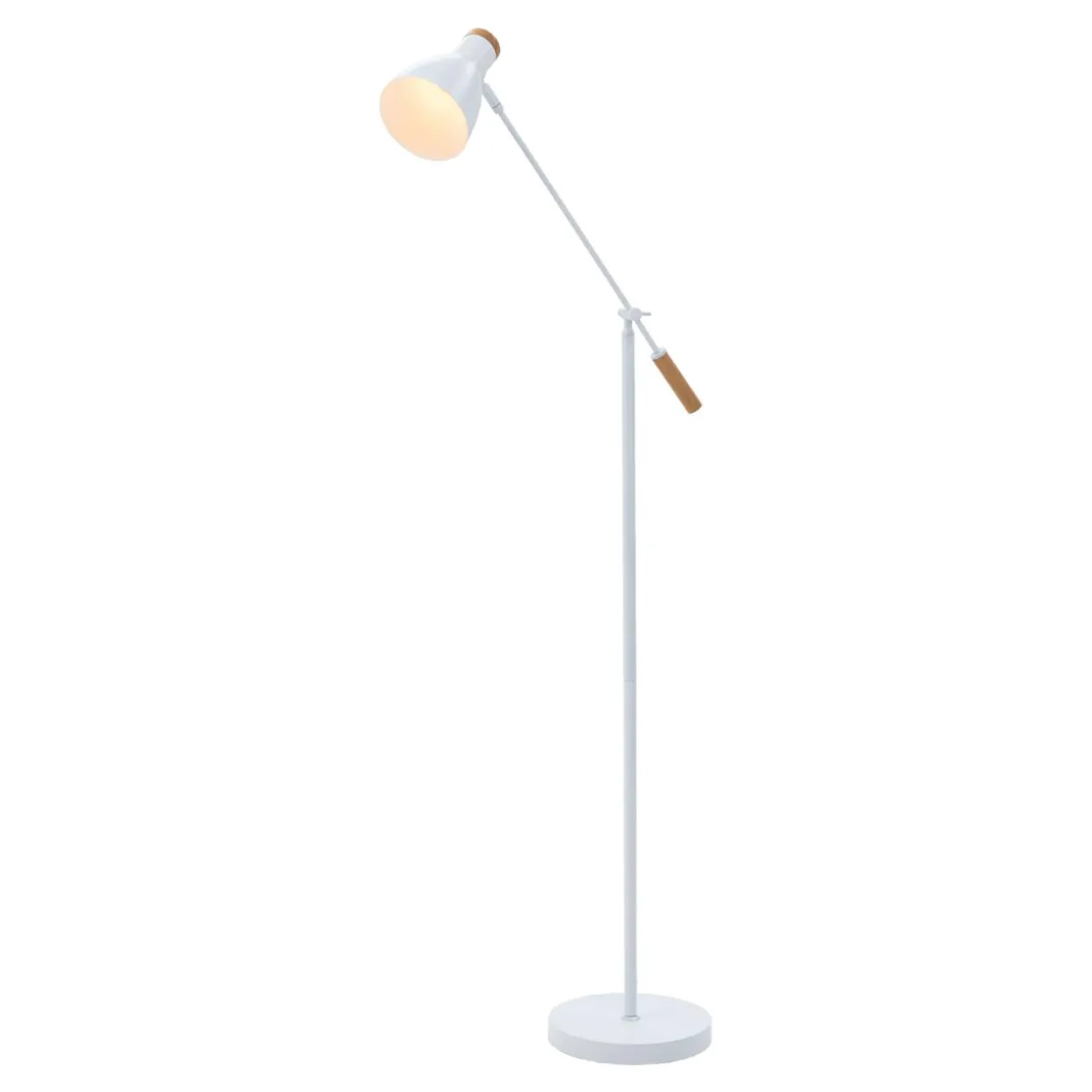 Lampa podłogowa skandynawska biała JOSE