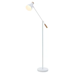 Lampa podłogowa skandynawska biała JOSE