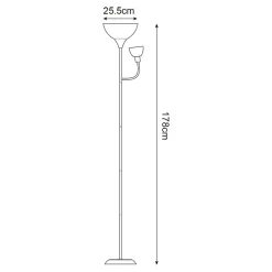 Lampa podłogowa srebrna PESO