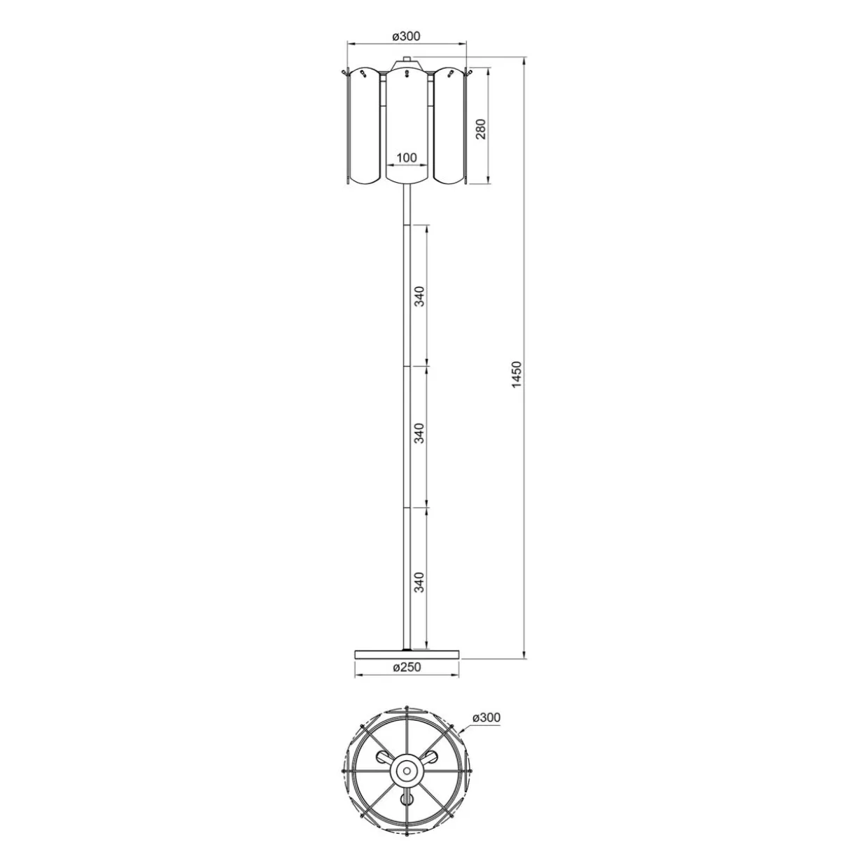 Lampa podłogowa transparentne szkło złota NIRA