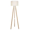 Lampa podłogowa trójnóg bambus kremowa PIKO