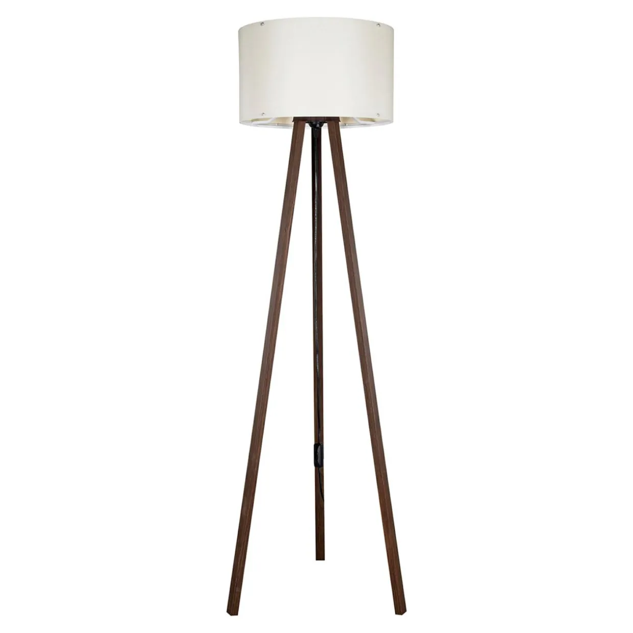 Lampa podłogowa trójnóg orzech kremowa PIKO