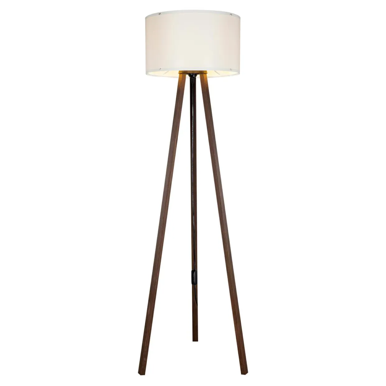 Lampa podłogowa trójnóg orzech kremowa PIKO
