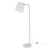 Lampa podłogowa z abażurem szara CLICK