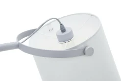 Lampa podłogowa z abażurem szara CLICK