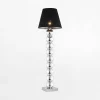 Lampa podłogowa z abażurem czarna FUDŻI