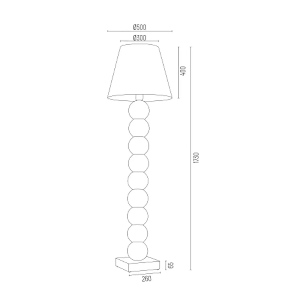 Lampa podłogowa z abażurem czarna FUDŻI