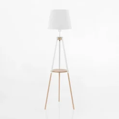 Lampa podłogowa z abażurem biała VAIO