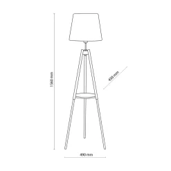 Lampa podłogowa z abażurem biała VAIO