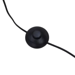 Lampa podłogowa z ozdobnym abażurem czarno-złota ETRO