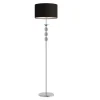 Lampa podłogowa ze szklaną ozdobą czarny abażur REA