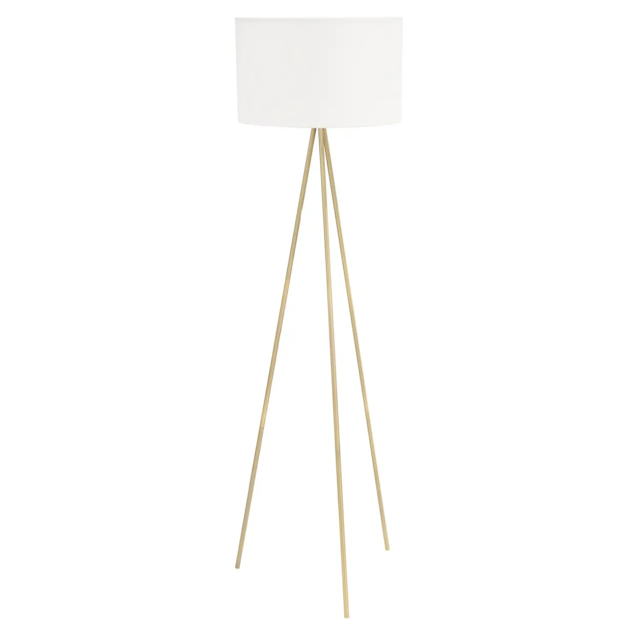 Lampa stojąca trónóg abażur biały CARA