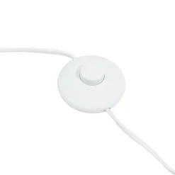 Lampa stojąca trónóg abażur biały CARA