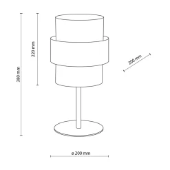 Lampa stołowa abażur biały CALISTO