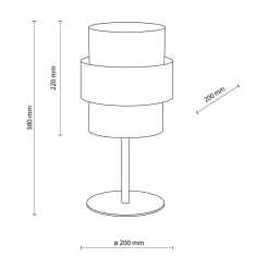 Lampa stołowa abażur czarny CALISTO
