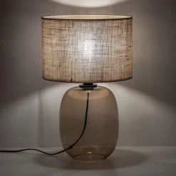 Lampa stołowa abażur juta MELODY