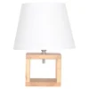 Lampa stołowa bambus abażur biały 27,5 cm