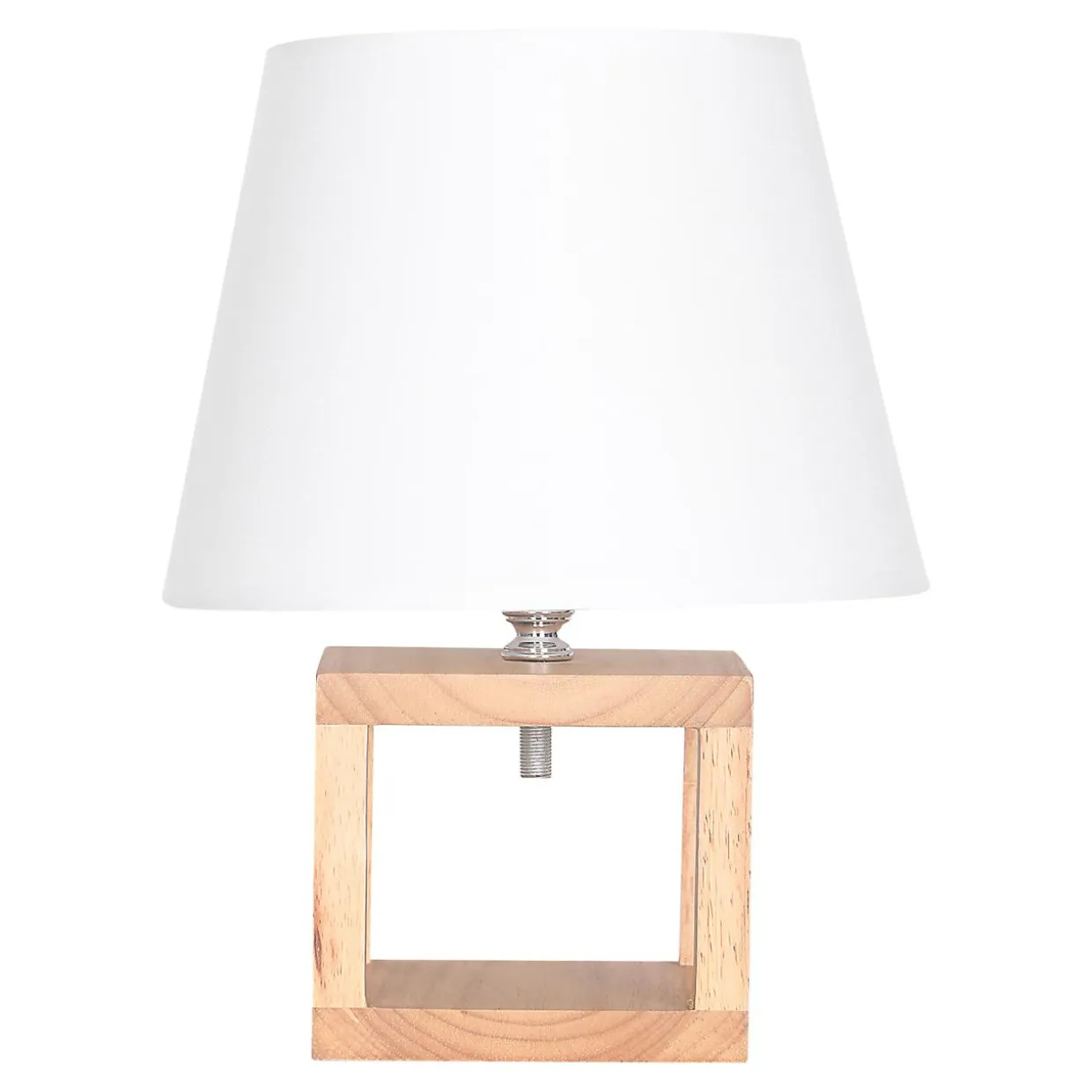 Lampa stołowa bambus abażur biały 27,5 cm