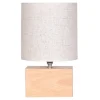 Lampa stołowa bambusowa abażur brązowy 29 cm