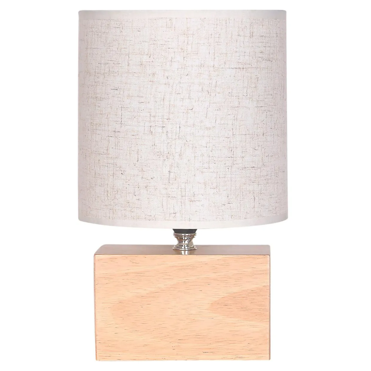 Lampa stołowa bambusowa abażur brązowy 29 cm
