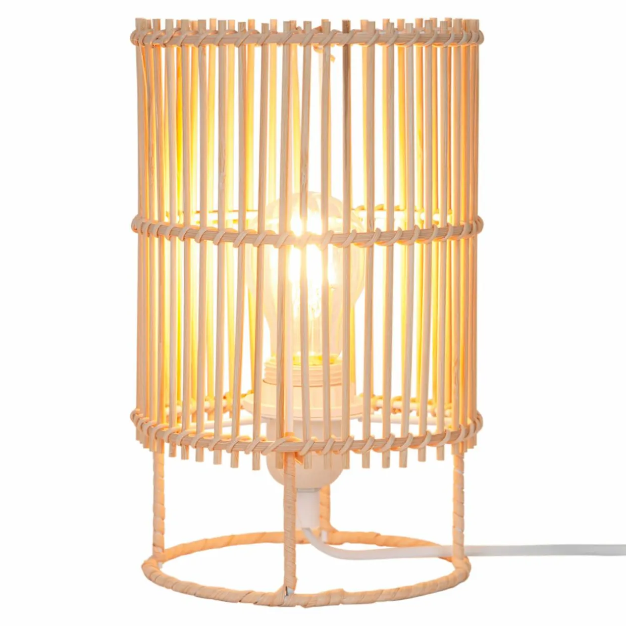 Lampa stołowa bambusowa EDIN 15x25 cm