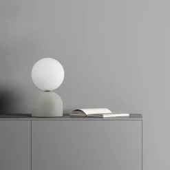 Lampa stołowa beżowa podstawa MIKI