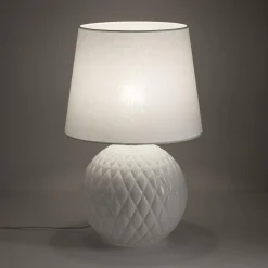 Lampa stołowa biała SANTANA
