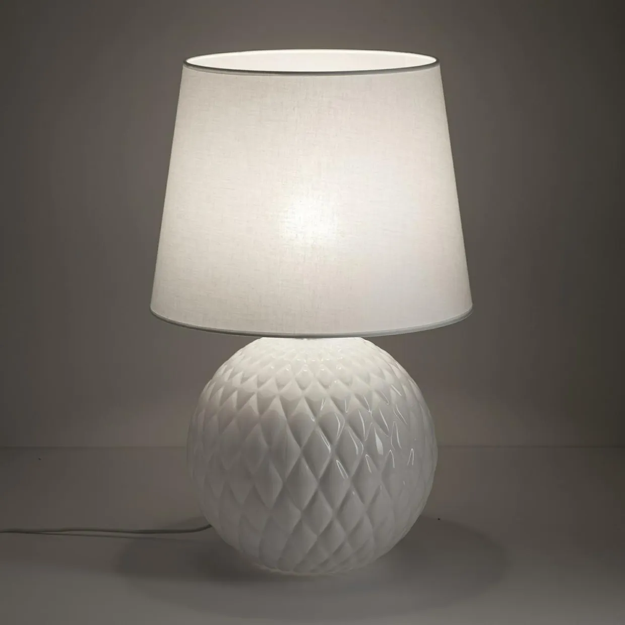 Lampa stołowa biała SANTANA
