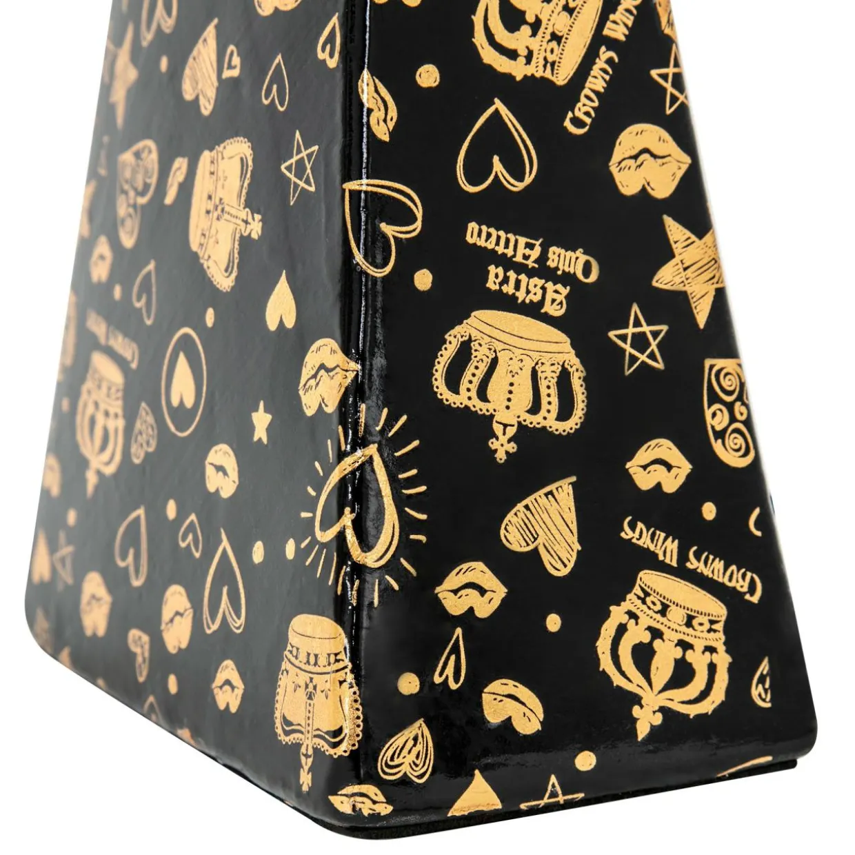 Lampa stołowa ceramiczna czarna 34,5 cm