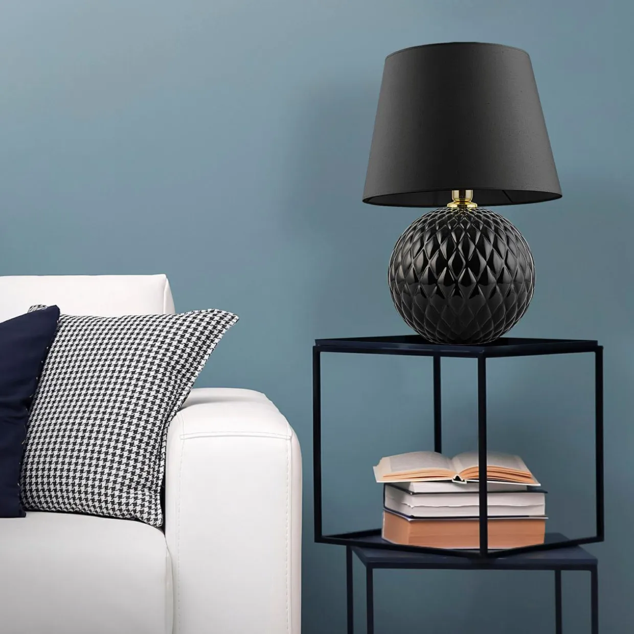 Lampa stołowa czarna SANTANA