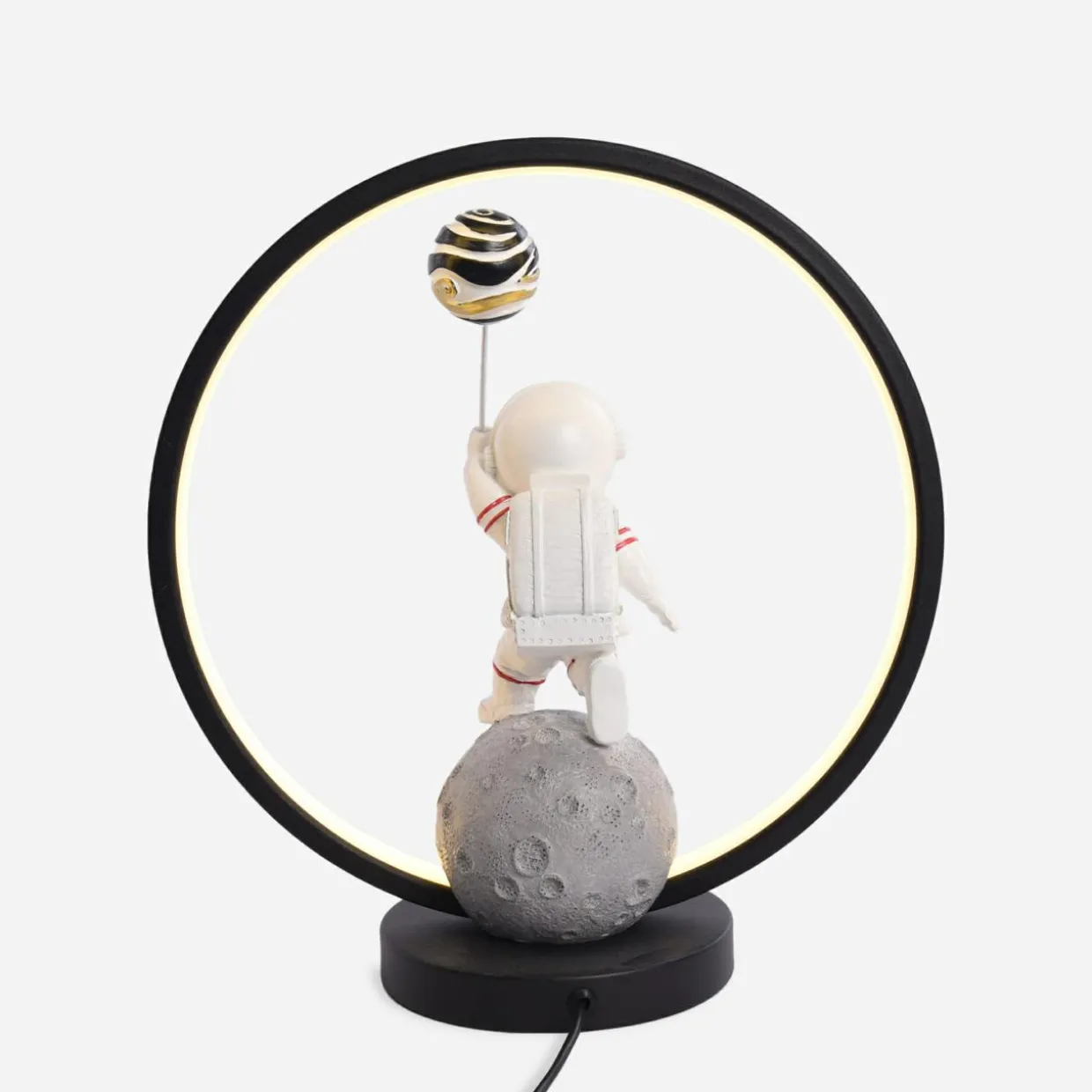 Lampa stołowa dekoracyjna LED ASTRONAUTA z balonem