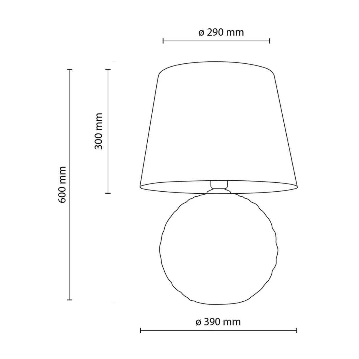 Lampa stołowa ecru SANTANA