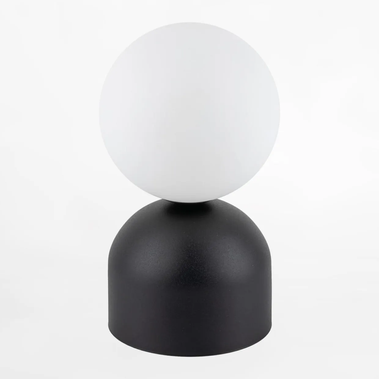 Lampa stołowa klosz kula czarna podstawa MIKI