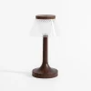 Lampa stołowa LED abażur USB 15x15x27,5 cm