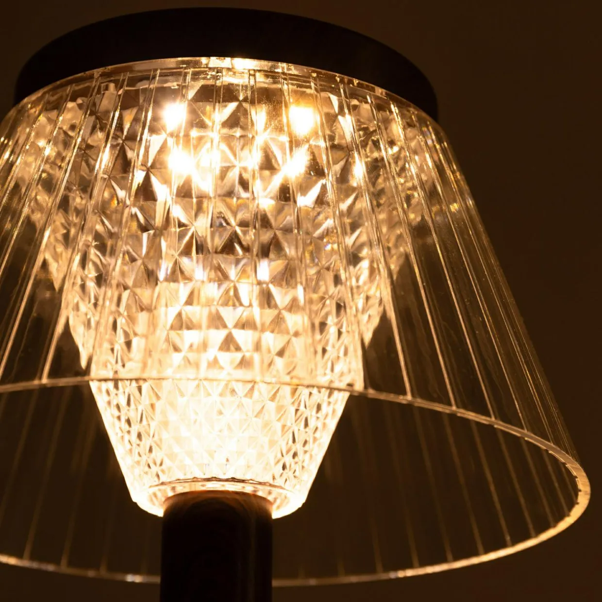 Lampa stołowa LED abażur USB 15x15x27,5 cm