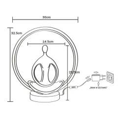 Lampa stołowa LED dekoracyjna YOGA
